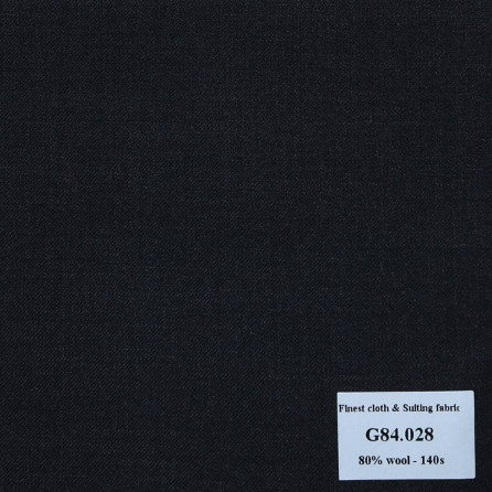 G84.028 Kevinlli V7 - Vải Suit 80% Wool - Đen Trơn